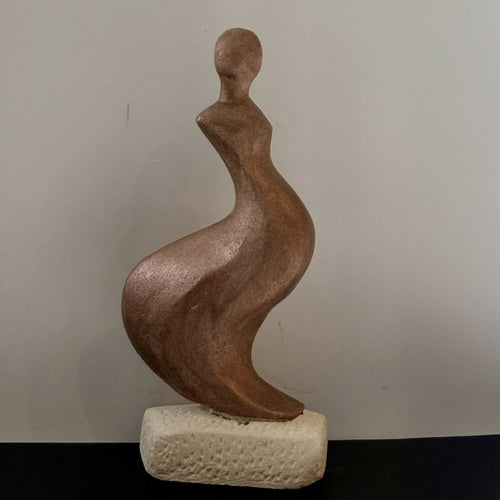 Figurine 5 en pierre calcaire de l'île de Ré, patiné bronze cuivré | EMPREINTES Paris - EMPREINTES Paris