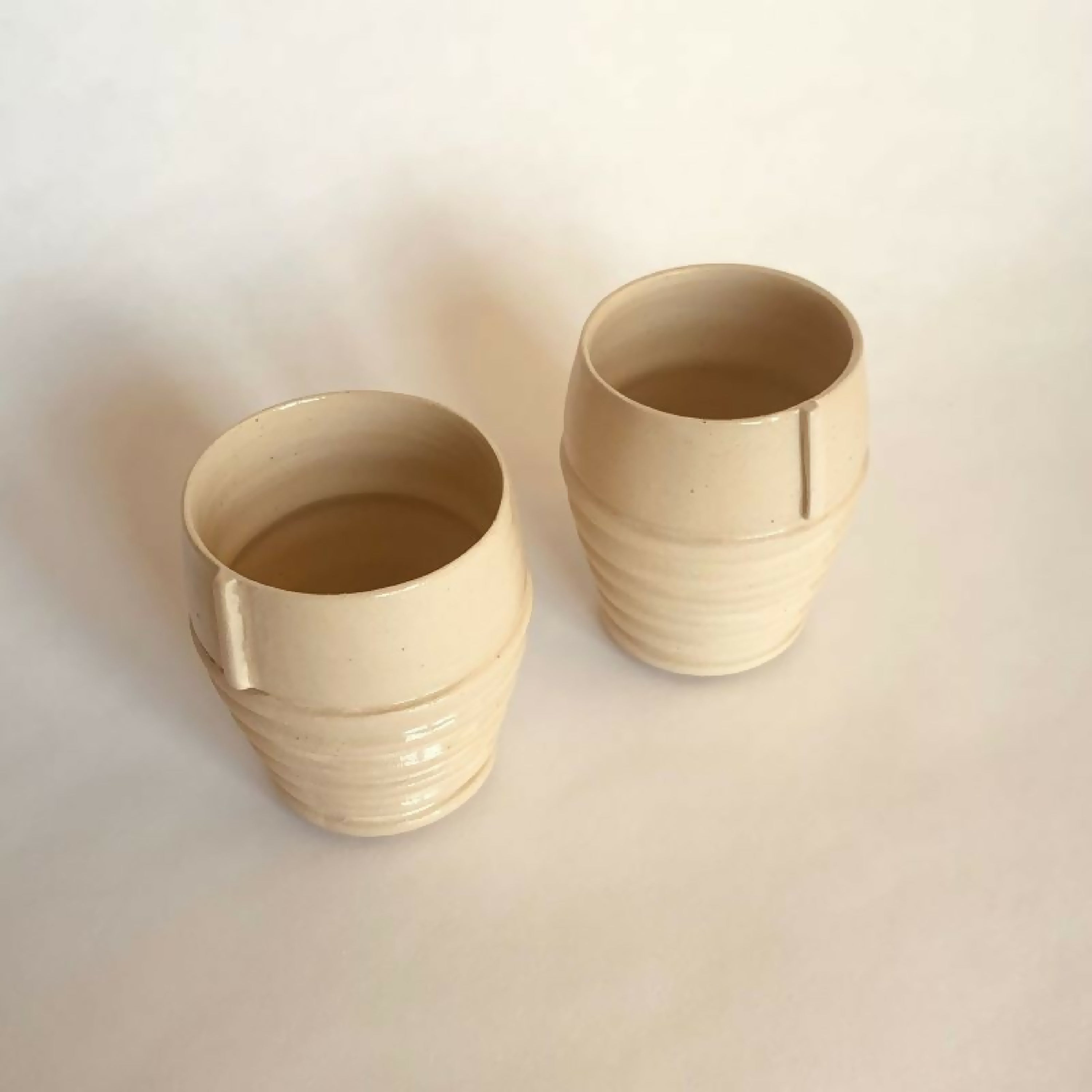 Duo de Tasses à Café Sillage blanches | EMPREINTES Paris