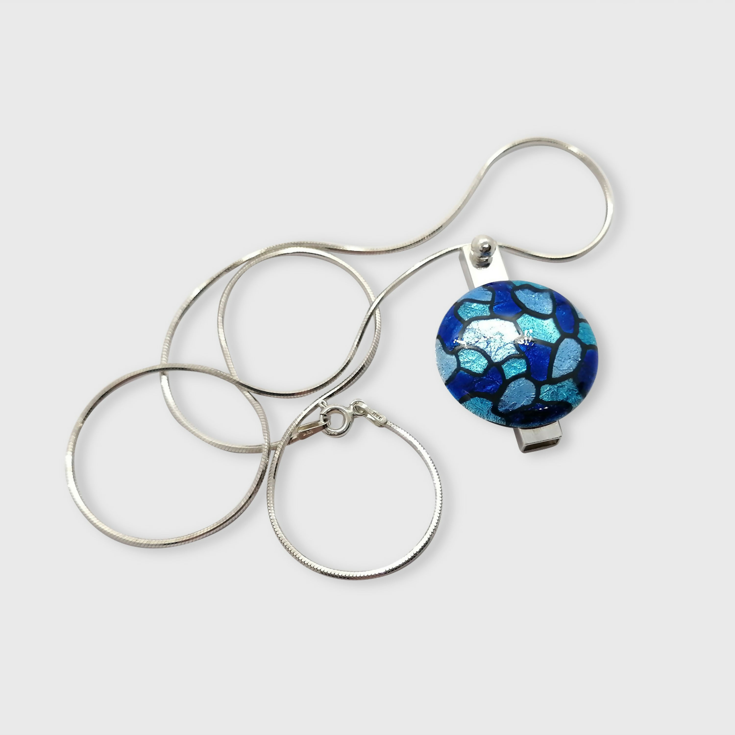 Collier en émail Talisman bleus | EMPREINTES Paris