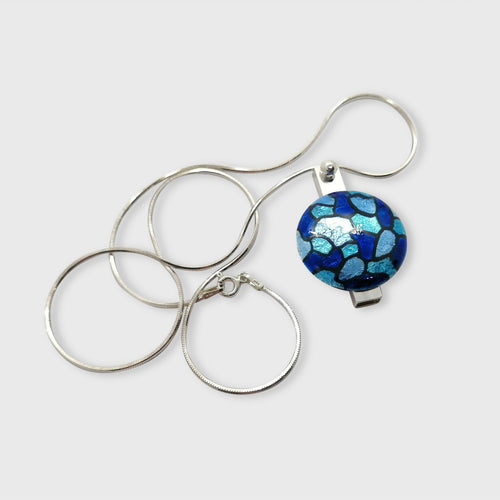 Collier en émail Talisman bleus | EMPREINTES Paris - EMPREINTES Paris