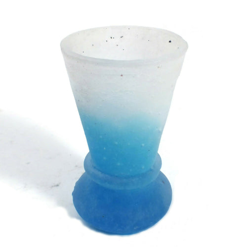Petit Vase NIII en pâte de cristal bleue et blanche | EMPREINTES Paris - EMPREINTES Paris