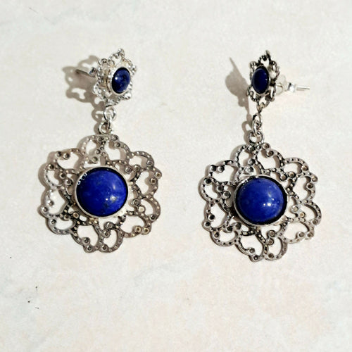Boucles d'oreilles argent et Lapis Lazuli | EMPREINTES Paris - EMPREINTES Paris