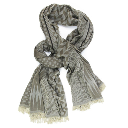 Écharpe Maxi Coton Soie Beige Glace PLANETARIUM | EMPREINTES Paris - EMPREINTES Paris