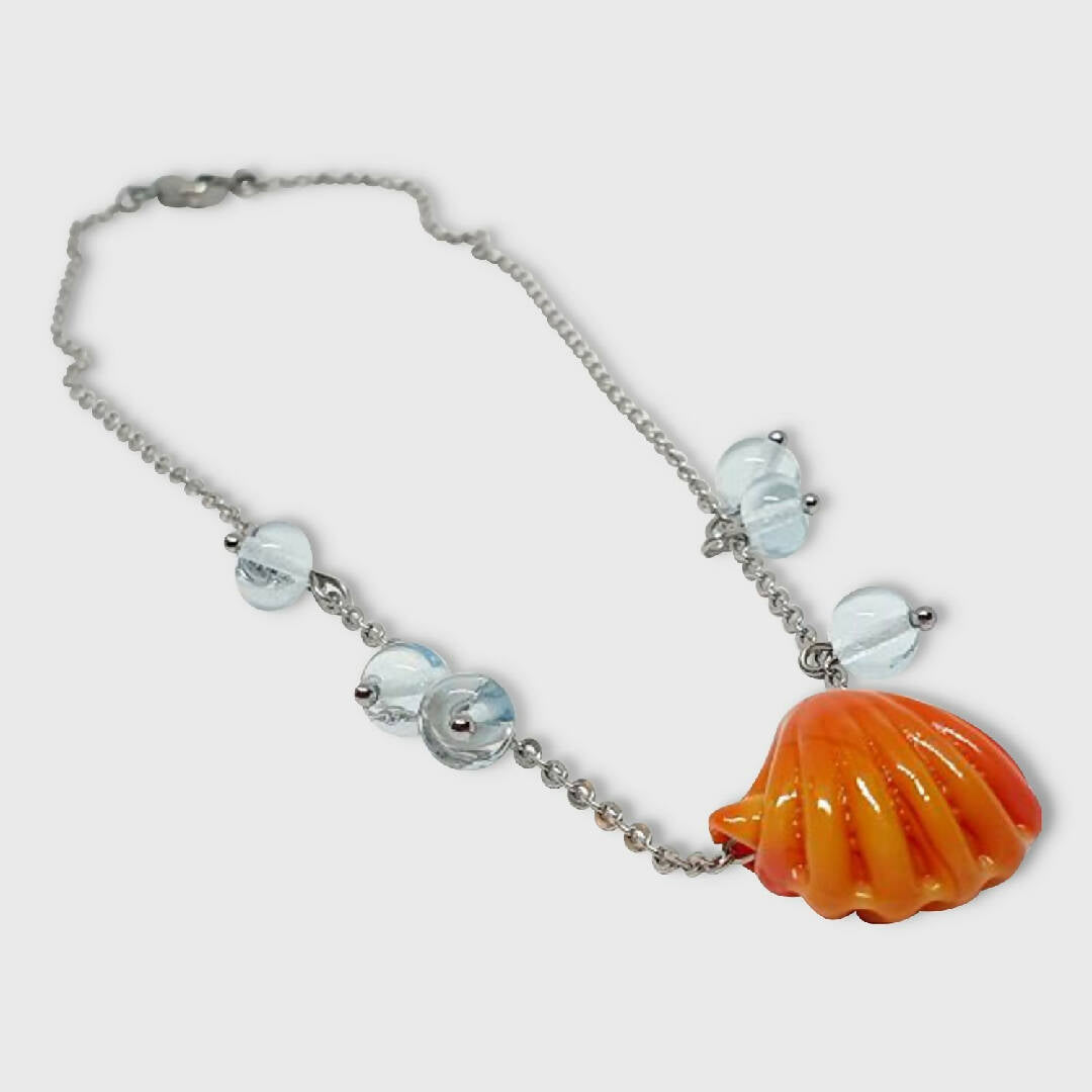 Collier en verre de couleur corail | EMPREINTES Paris