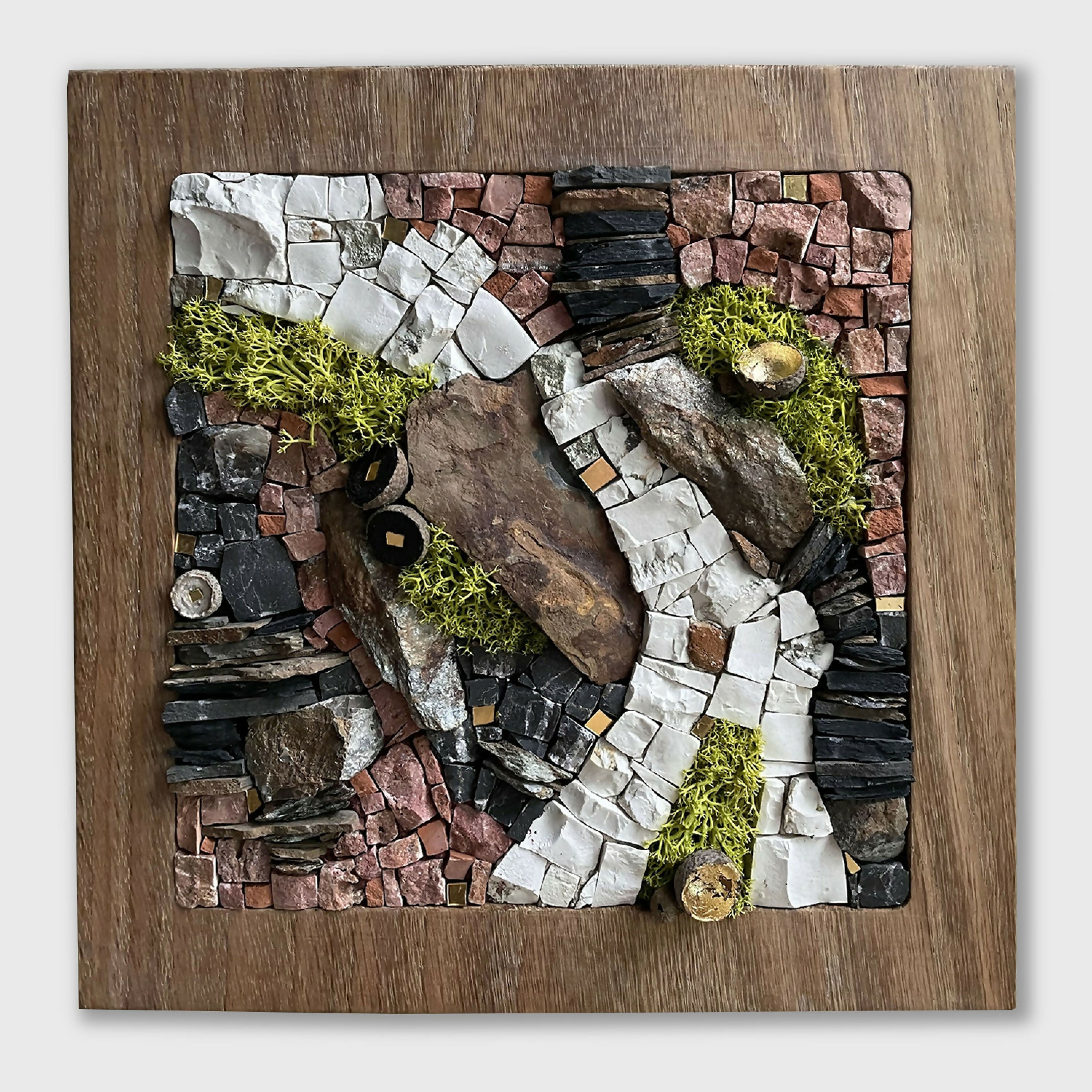 tableau_bois_mosaique_cupules_guislaine_carrier copie | EMPREINTES Paris