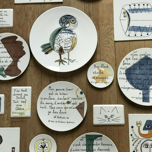 Assiette murale Poésie Jean Cocteau | EMPREINTES Paris - EMPREINTES Paris