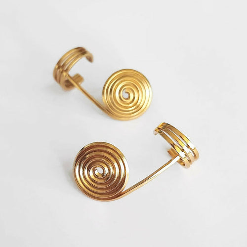 Boucles d'oreilles Klimty spirales argent doré ou argent rhodié | EMPREINTES Paris - EMPREINTES Paris