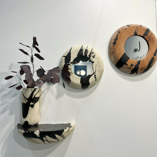 Miroir Terracotta en faience de toscane texturée - Taille M | EMPREINTES Paris - EMPREINTES Paris