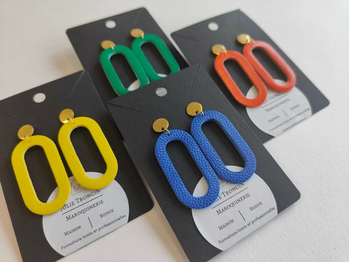 boucles_doreilles_arche_art_deco_en_cuir_vert_julie_troncin_maroquinerie | EMPREINTES Paris - EMPREINTES Paris