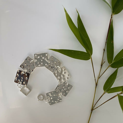bracelet_en_argent_massif_martele_squares_artyssia copie | EMPREINTES Paris - EMPREINTES Paris