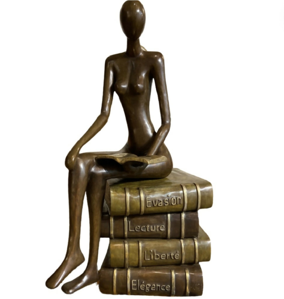 sculpture_bronze_carl_jaunais_grande_liseuse_sur_grimoire_carl_jaunay_reanimateur_dobjets copie | EMPREINTES Paris