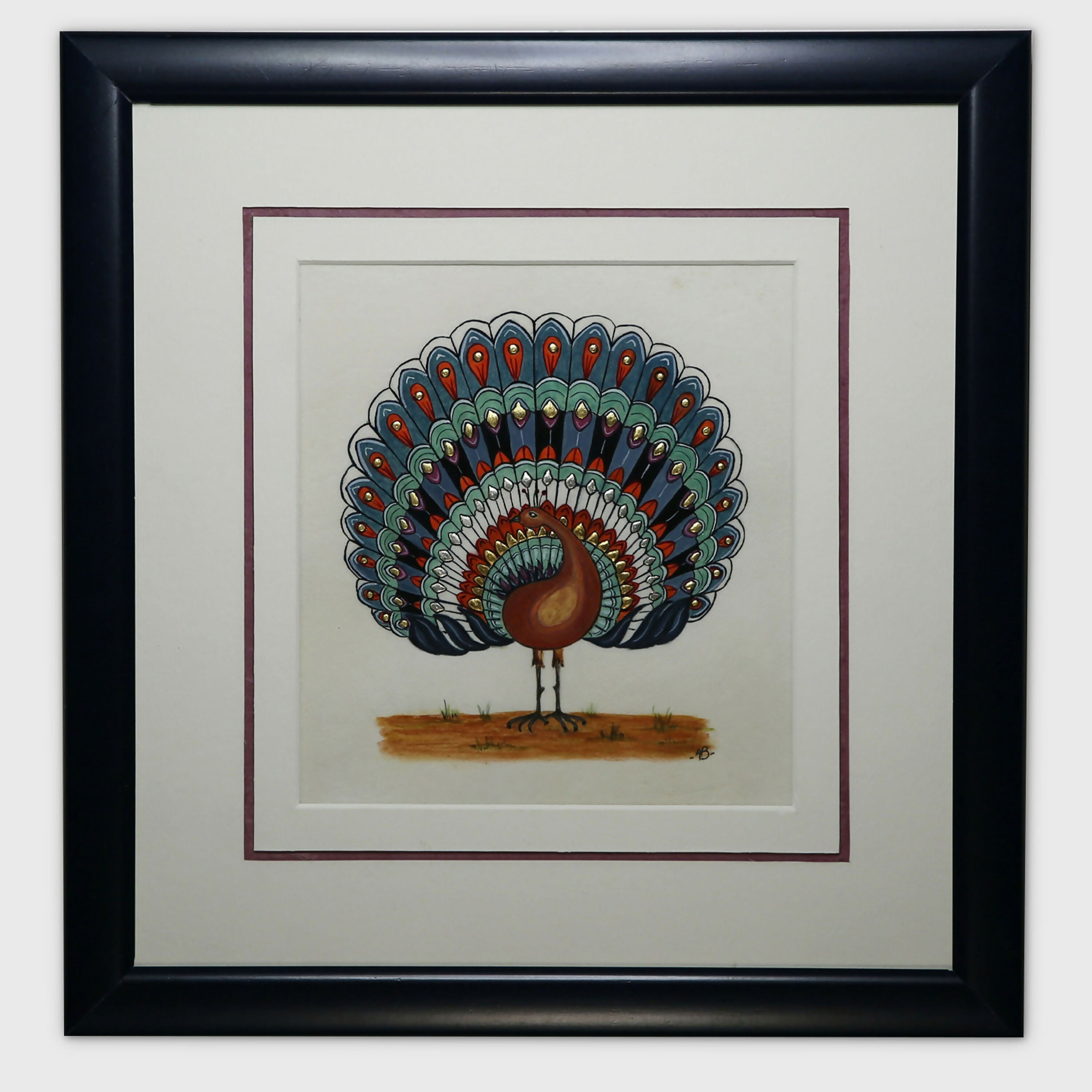 Enluminure Le paon bleu | EMPREINTES Paris