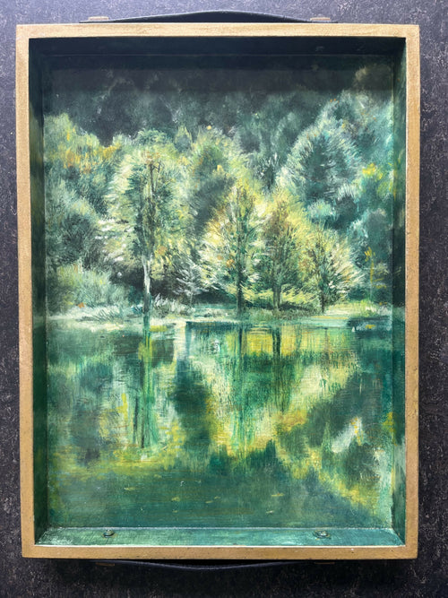 Œuvre murale -Plateau de table Lac de Bethmale | EMPREINTES Paris - EMPREINTES Paris