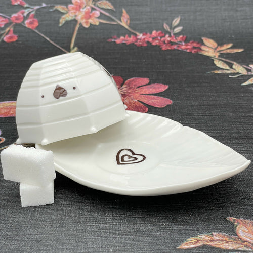 Petit Cœur soucoupe feuille 8 - Service Parapluie - serena ilari copie | EMPREINTES Paris - EMPREINTES Paris