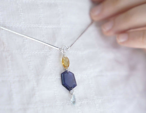 Collier artisanal Argent et pierres fines | EMPREINTES Paris - EMPREINTES Paris