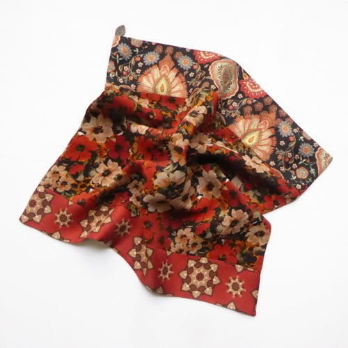 Pochette soie homme - graphic flower cachemire | EMPREINTES Paris - EMPREINTES Paris