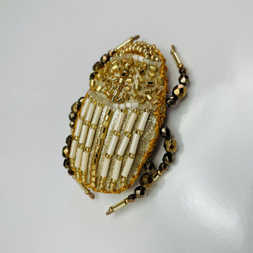 Broche Scarabée Grège | EMPREINTES Paris - EMPREINTES Paris