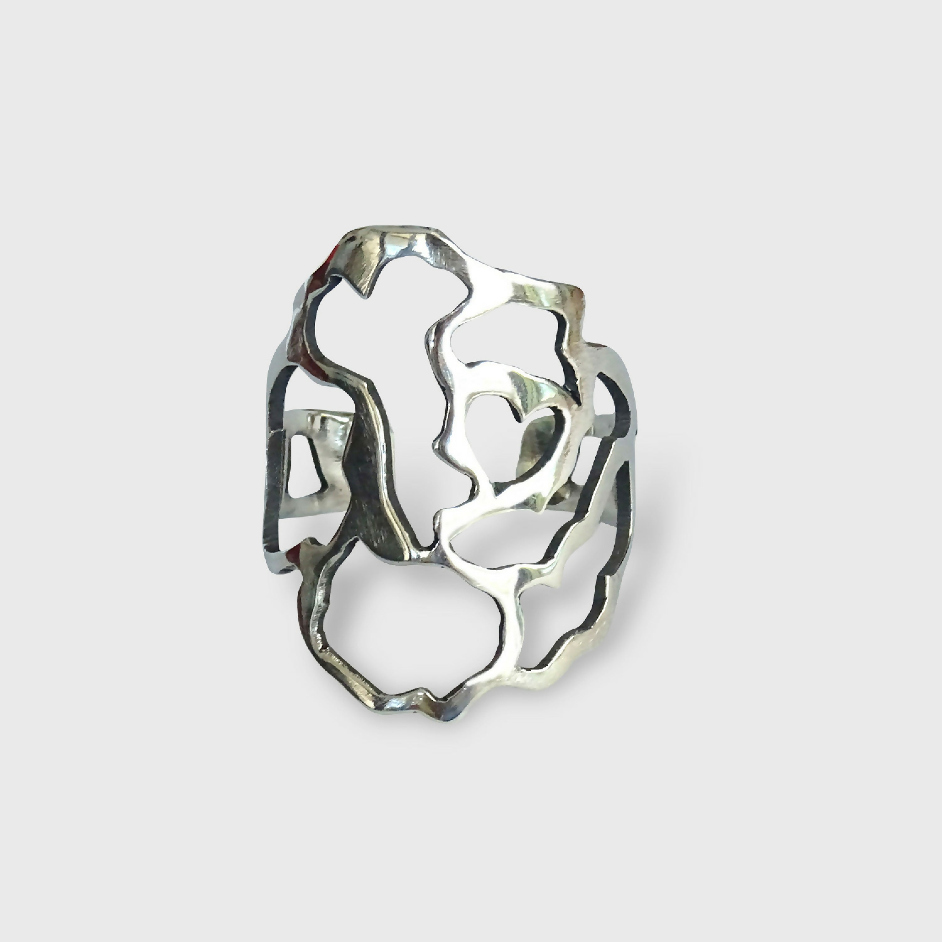 Bague argent ajourée florale Rose | EMPREINTES Paris