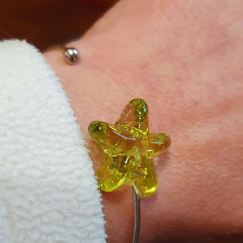 Bracelet jonc Etoile Vert-Jaune | EMPREINTES Paris - EMPREINTES Paris