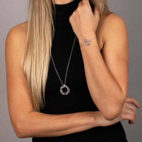 Sautoir anneaux de Borromée anneau diamanté | EMPREINTES Paris - EMPREINTES Paris