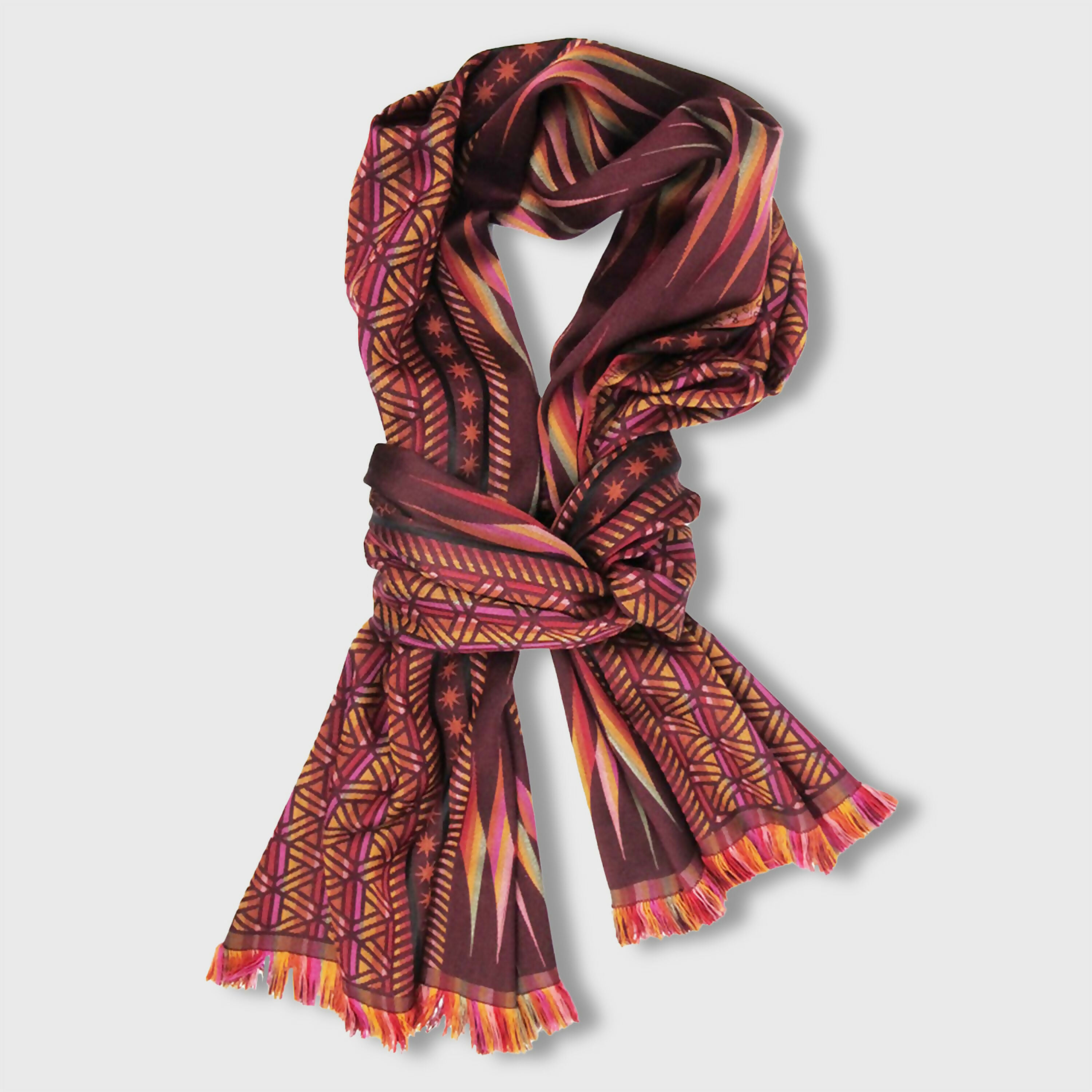 echarpe_midi_laine_soie_multico_bourgogne_lune_infini_sophie_guyot_soieries copie | EMPREINTES Paris