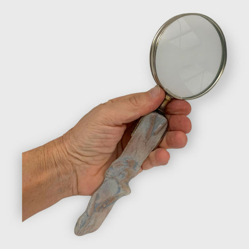 loupe femme aile fée accessoire bureau cadeau homme decoration gris bleu art déco | EMPREINTES Paris - EMPREINTES Paris