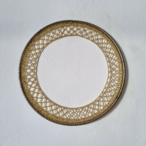 Origine - Bijou de mur en tissage perlé or | EMPREINTES Paris - EMPREINTES Paris