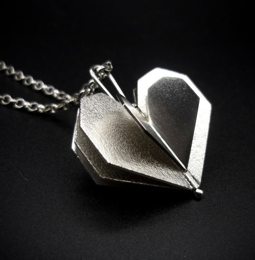 Sautoir coeur argent rhodié | EMPREINTES Paris - EMPREINTES Paris