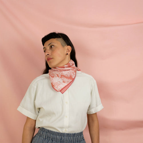 Bandana de Soie Mauvais Vents Rouge - prelude copie | EMPREINTES Paris - EMPREINTES Paris