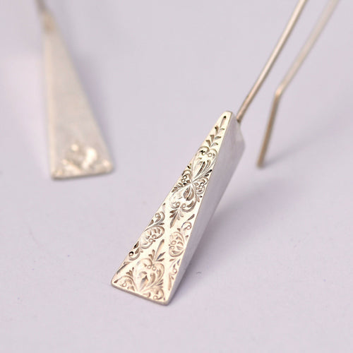 Boucles d'oreilles Berlingottes gravées à la main en argent | EMPREINTES Paris - EMPREINTES Paris