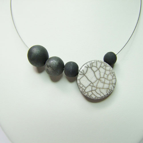 Collier Décroissant blanc craquelé | EMPREINTES Paris - EMPREINTES Paris