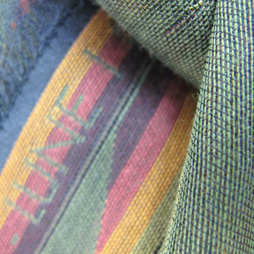 Écharpe étroite coton soie kaki multico lune | EMPREINTES Paris - EMPREINTES Paris