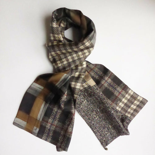 Grande écharpe soie gris-taupe | EMPREINTES Paris - EMPREINTES Paris