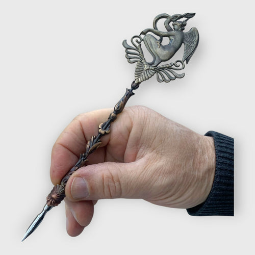 porte-plume, art nouveau, art deco, cadeau homme, métal travaillé, cadeau bureau, motif femme, intrument écriture | EMPREINTES Paris - EMPREINTES Paris