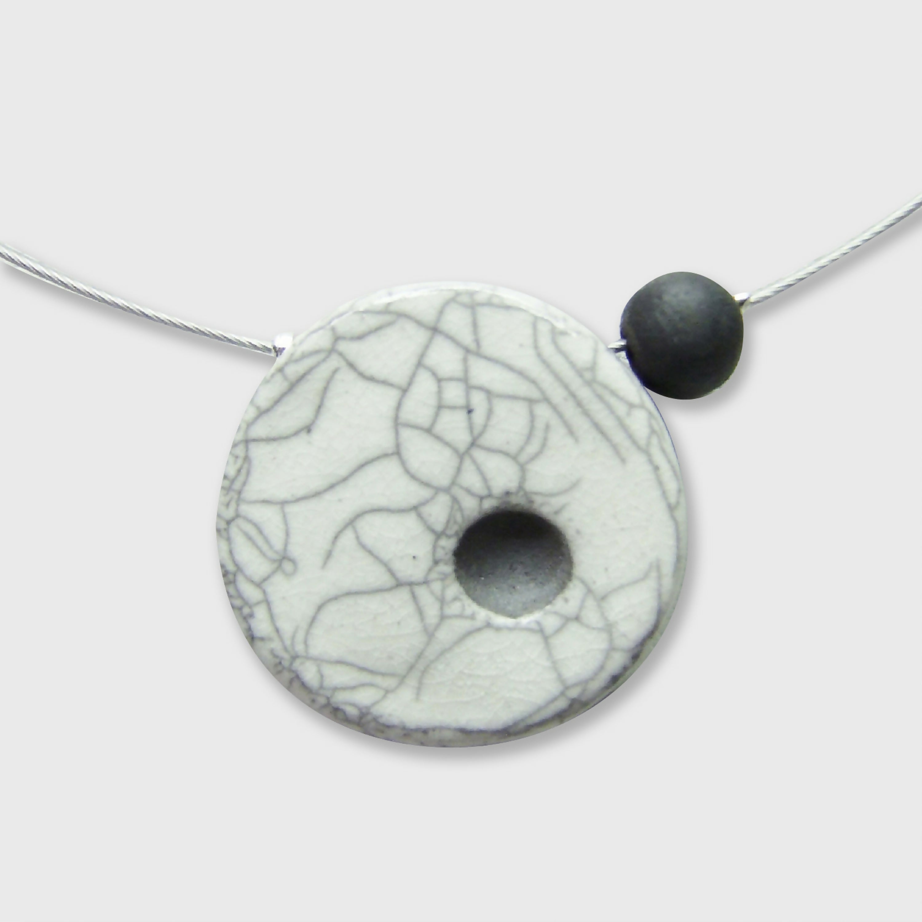 Collier Solo pointé blanc craquelé | EMPREINTES Paris