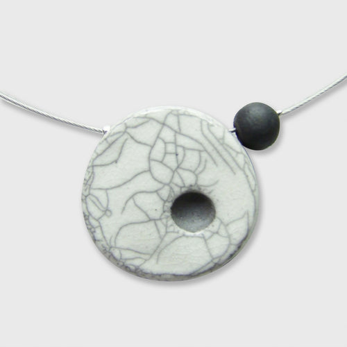 Collier Solo pointé blanc craquelé | EMPREINTES Paris - EMPREINTES Paris