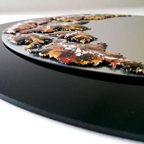 Miroir en émail sur cuivre - Départ pour Mars | EMPREINTES Paris - EMPREINTES Paris