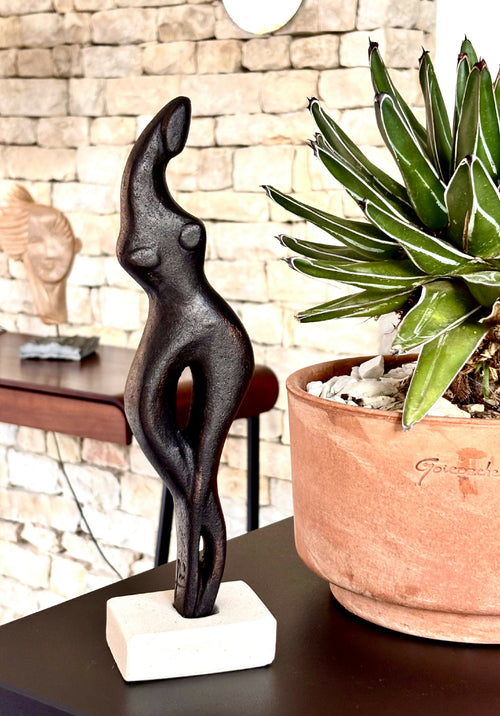 Figurine 23 en pierre calcaire de l'île de Ré, patiné bronze cuivré | EMPREINTES Paris - EMPREINTES Paris