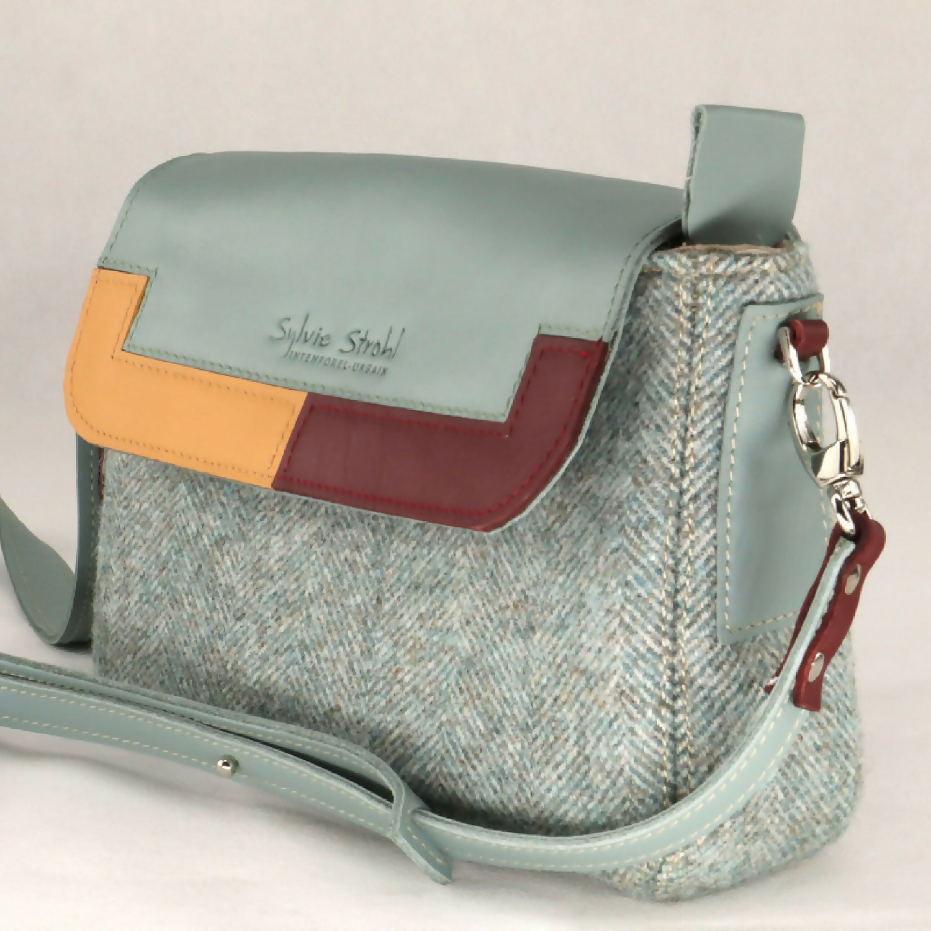 sac_a_main_raphael_tweed_vert_sylvie_strohl | EMPREINTES Paris