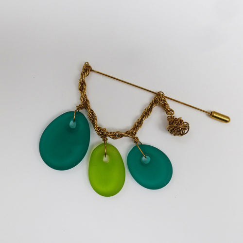 Broche GALET VERT E1015 | EMPREINTES Paris - EMPREINTES Paris