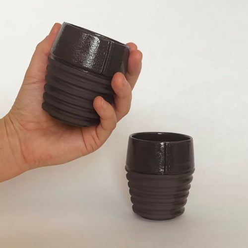 Duo de Tasses à Café Sillage noires | EMPREINTES Paris - EMPREINTES Paris