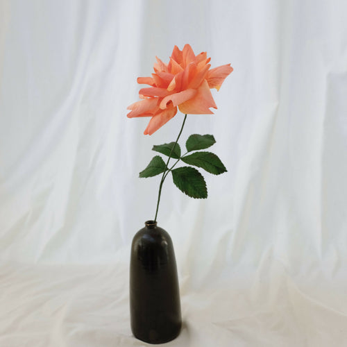 Rose en papier (couleur rose orangé) | EMPREINTES Paris - EMPREINTES Paris