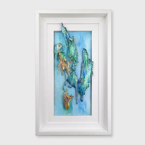 Déliquescence - Tableau en émail 3D sur cuivre et feuilles d'argent | EMPREINTES Paris - EMPREINTES Paris