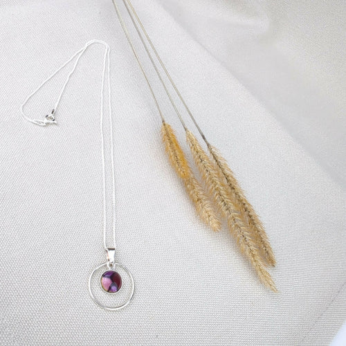 Collier en émail sur cuivre et sur feuille d'argent -Cerclage Argent | EMPREINTES Paris - EMPREINTES Paris