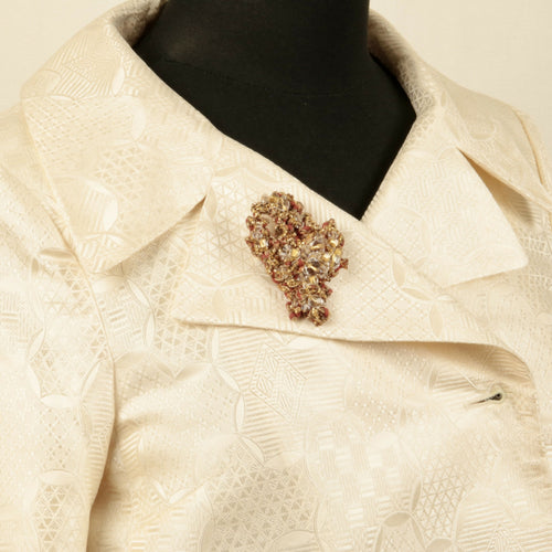 Broche Baroque or - Sculpture textile à porter | EMPREINTES Paris - EMPREINTES Paris