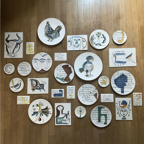 Assiette murale Poésie Amour Apollinaire | EMPREINTES Paris - EMPREINTES Paris