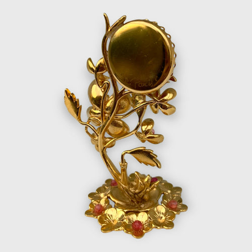 abeille, nature, orange, floral, petite sculpture, feuillage, doré, art nouveau, art decoratif, collection, unique, coquelicot, pierre précieuse | EMPREINTES Paris - EMPREINTES Paris