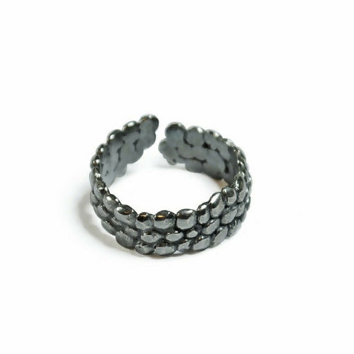 Anneau réglable simple, écaille en argent massif | EMPREINTES Paris - EMPREINTES Paris