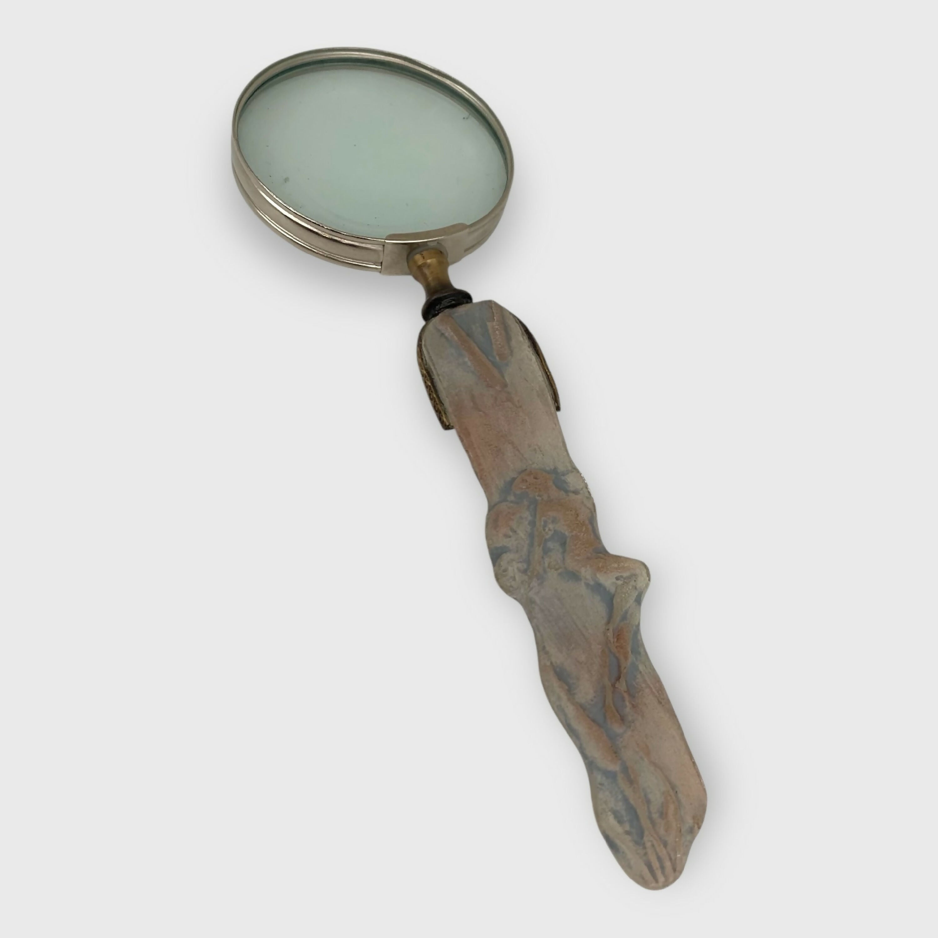 loupe femme aile fée accessoire bureau cadeau homme decoration gris bleu art déco | EMPREINTES Paris