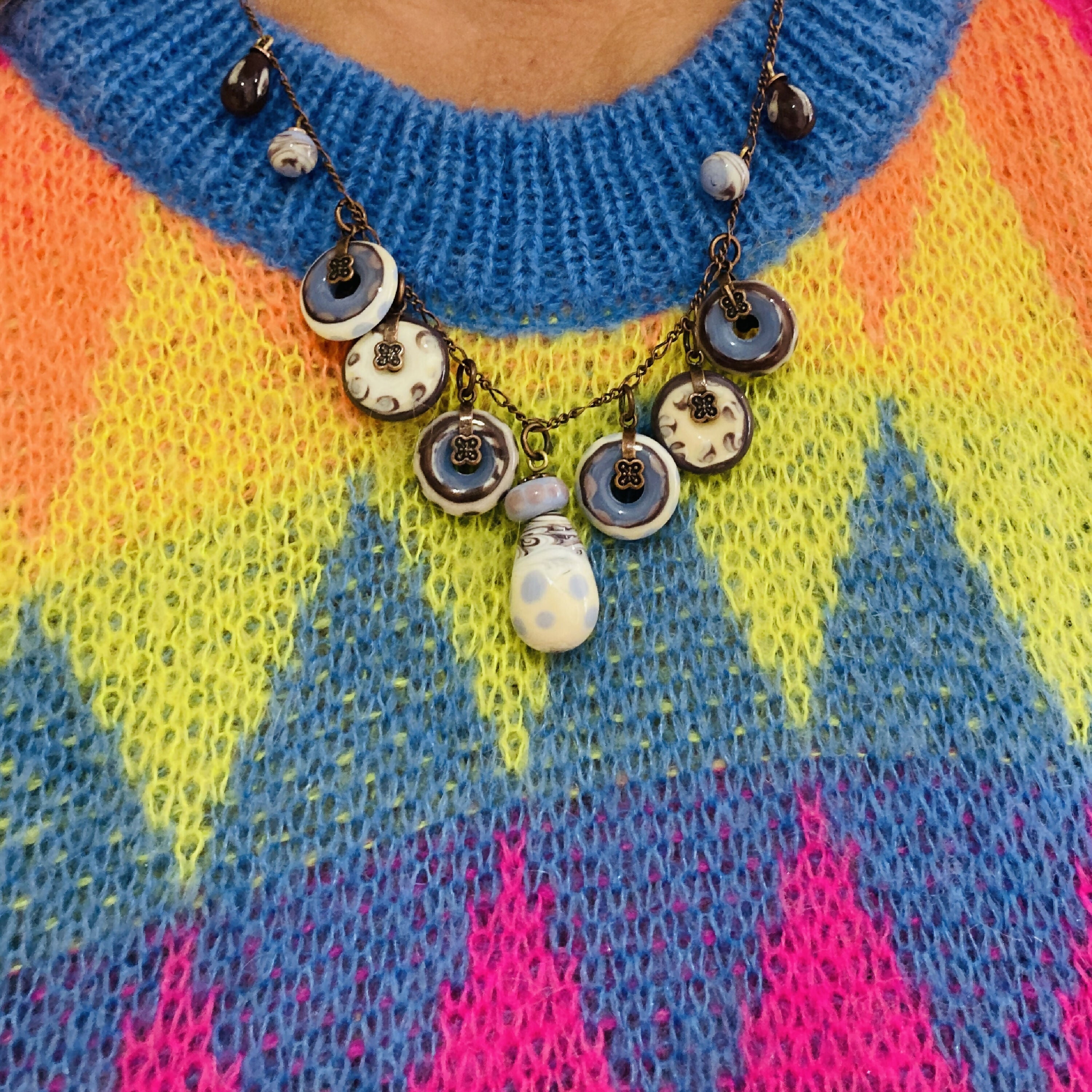 Collier Soraya bleu | EMPREINTES Paris